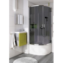 DEANTE - Deep bílá - Akrylátová sprchová vanička, půlkulatá, 90x90 cm - hluboká KTD_041B