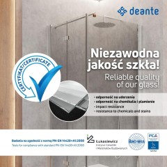 DEANTE - Funkia černá - Sprchový kout, čtvercový, 90 cm KYC_N41K