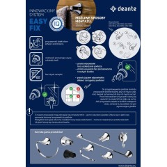 DEANTE - Easy - fix černá - Nástěnný držák, pro ruční sprchu, s přísavkou NDD_N21U