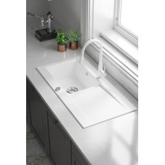DEANTE - Lukrecja bianco Kuchyňská baterie, s vytahovací hubicí BDH_A72M