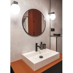 DEANTE - Kulaté zrcadlo nero, závěsné, v rámu - kulaté ADR_N831