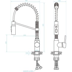 Kuchinox - SERPEN dřezová baterie stojánková s pružinou BKP_76SD