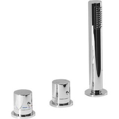 SAPHO - GO tříprvková termostatická baterie na okraj vany, chrom TH102