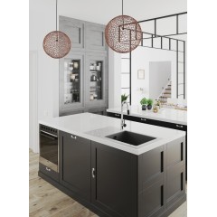 DEANTE - ASTER chrom/černá - Dřezová baterie, s připojením vodního filtru BCA_064M
