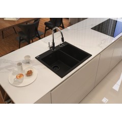 DEANTE - ASTER chrom/černá - Dřezová baterie, s připojením vodního filtru BCA_064M