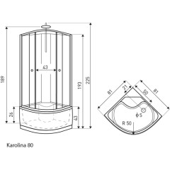 KERRA - Kabina s hydromasáží Karolina 80 5907548108975
