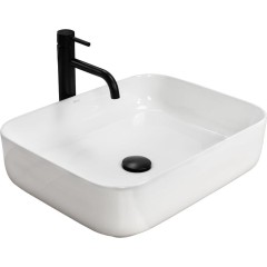 REA - Umyvadlo na desku Demi Slim 51x39 bílé REA-U1953