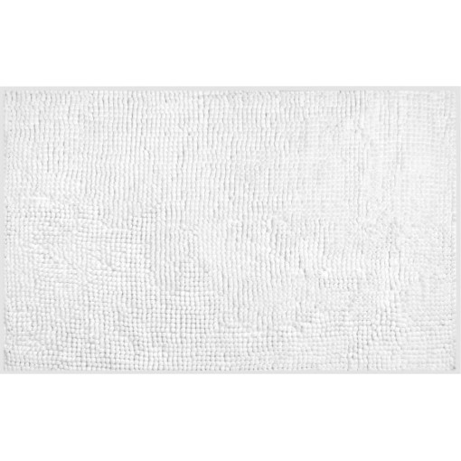 AQUALINE - CHENILL koupelnová předložka 50x80cm, 100% polyester, bílá CH2011