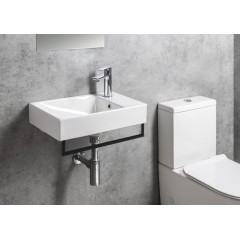 SAPHO - NUALI keramické umývátko 50x30cm, baterie vpravo, bílá TU0129