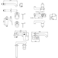 INVENA - Umyvadlová baterie DOKOS, černá BP-19-U04-A