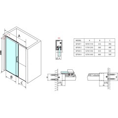 GELCO - FONDURA Sprchové dveře do niky 1400, čiré sklo, GF5014 GF5014