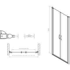 GELCO - ONE Dveře do niky 1200 čiré sklo, GO2812 GO2812