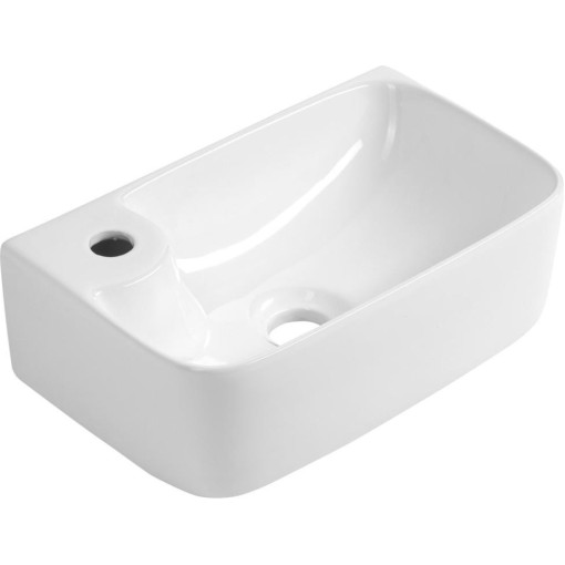 AQUALINE - BELLE keramické umývátko 36x22cm, bílá NP365