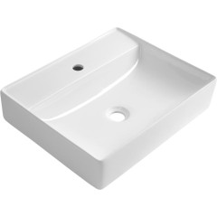 AQUALINE - CALLIS keramické umyvadlo na desku 52x42cm, bílá NP372