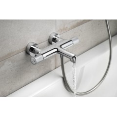 SAPHO - SOLARIS nástěnná vanová termostatická baterie, chrom WD010