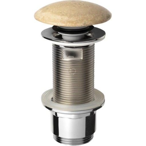 SAPHO - BLOK umyvadlová výpust 5/4“, click-clack, zátka leštěný béžový travertin 2401-901