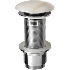 SAPHO - BLOK umyvadlová výpust 5/4“, click-clack, zátka leštěný bílý mramor 2401-921