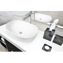 INVENA - Oval umyvadlo na desku 60 cm TEJA CE-09-001-C