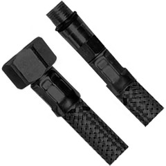 AQUALINE - Flexibilní nerezová hadice M10x3/8", 60cm, černá mat 33356B