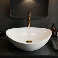 Umyvadlo na desku Andrea  47x43 bílá REA-U6333