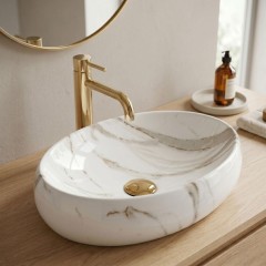 REA - Umyvadlo na desku Linda Lava 48,5x34 REA-U8695