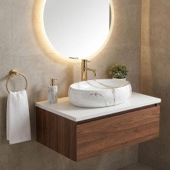 REA - Umyvadlo na desku Linda Lava 48,5x34 REA-U8695