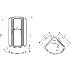 KERRA - Kabina s hydromasáží Silver Prime 90 5907548107923