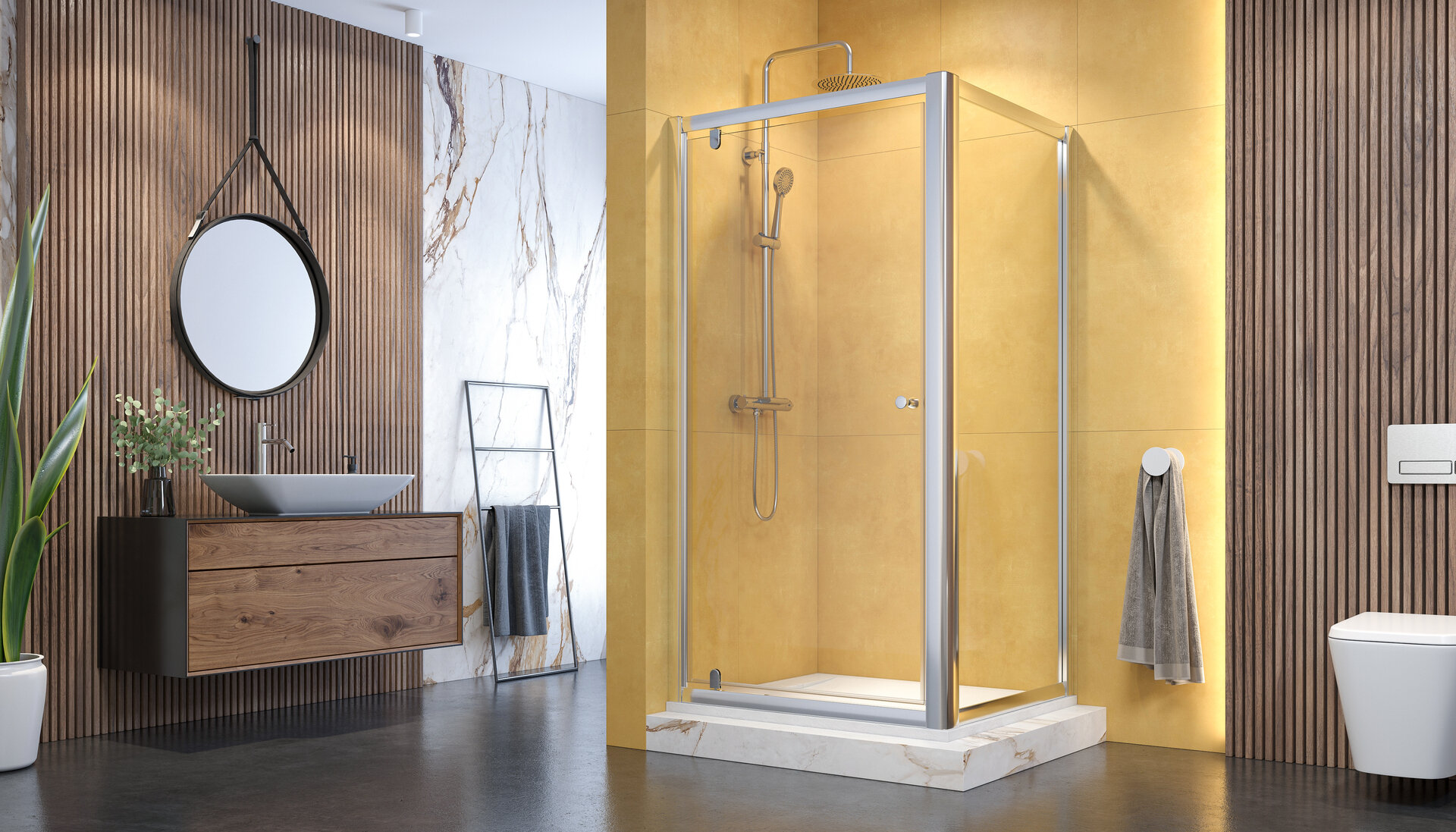 MASTER F1 100 Pevná boční stěna ke sprchovým dveřím