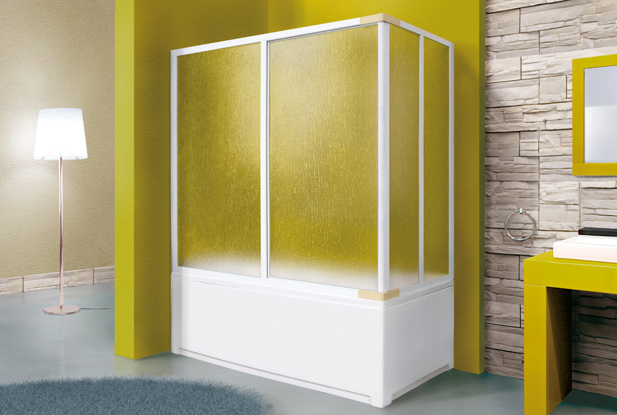 Vanová zástěna včetně bočního dílu ROYAL VA4 170cm, výplň Krilex