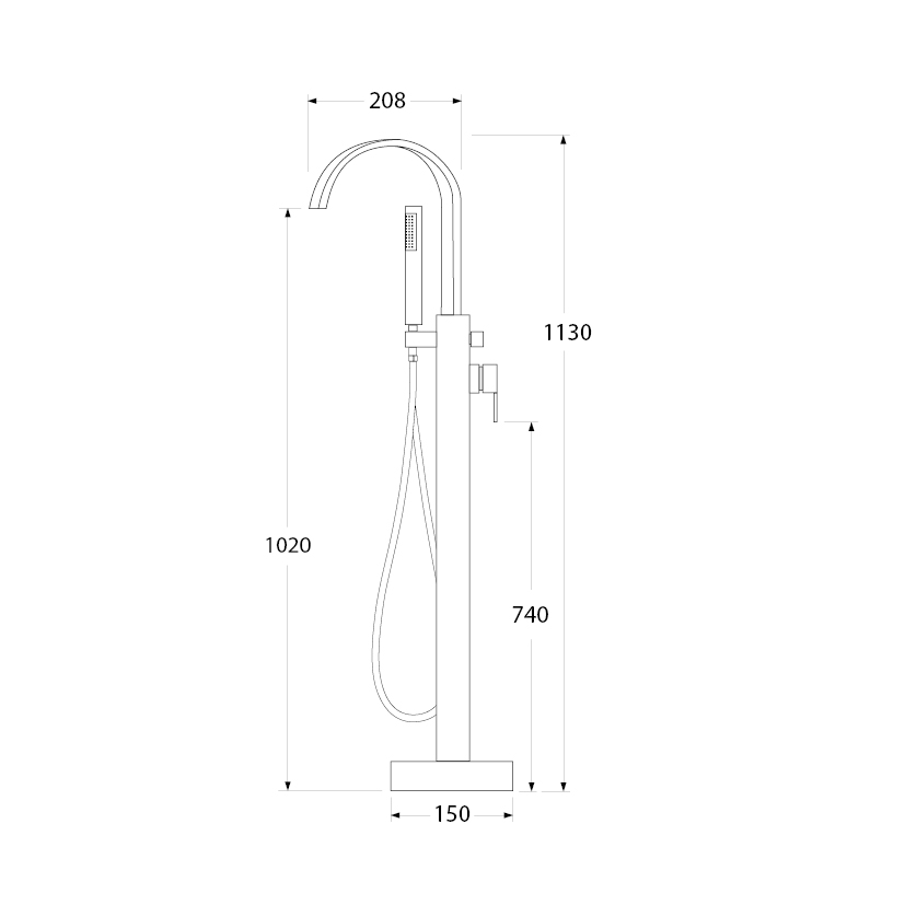 BF.10 CH vanová stojánková baterie