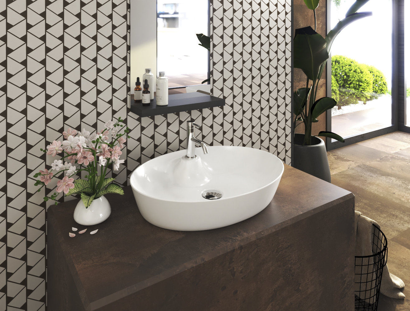 BILLY keramické umyvadlo 56×41,5×11 cm