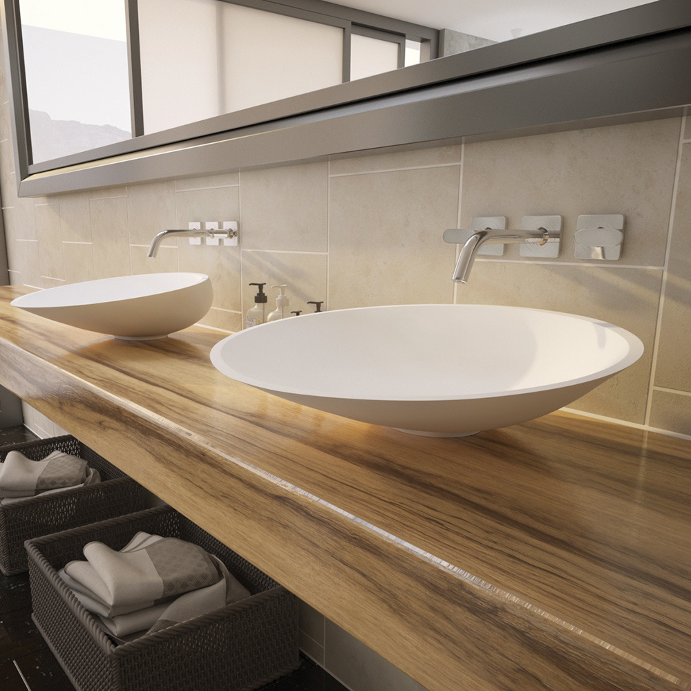 EGG umyvadlo z litého mramoru 54 x 43 x 15,7 cm