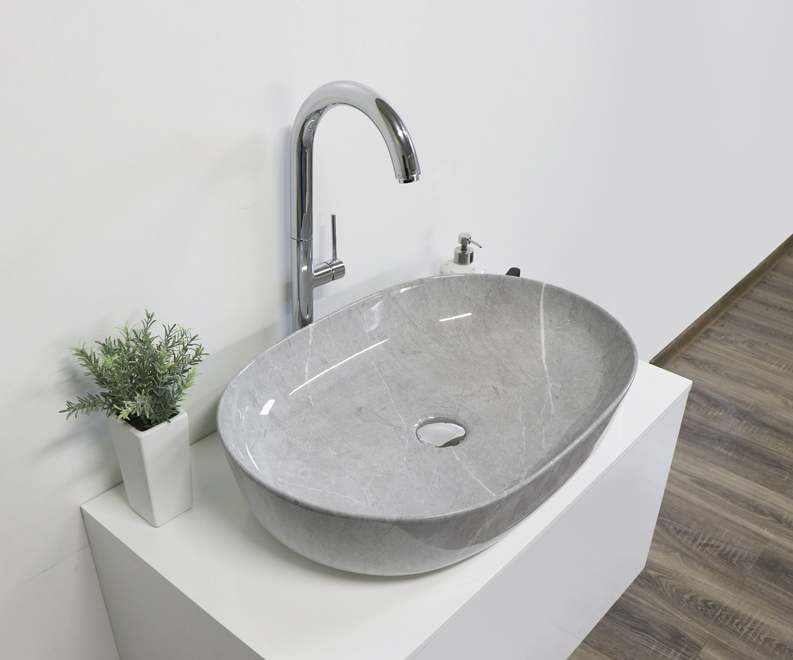 GLORY keramické umyvadlo 61×42,5×13,5 cm