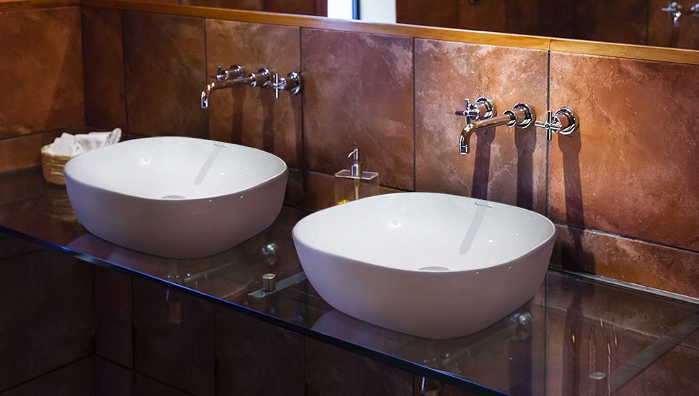 NORMA umyvadlo se zaoblenými rohy 42,5 x 42,5 x 14,5 cm