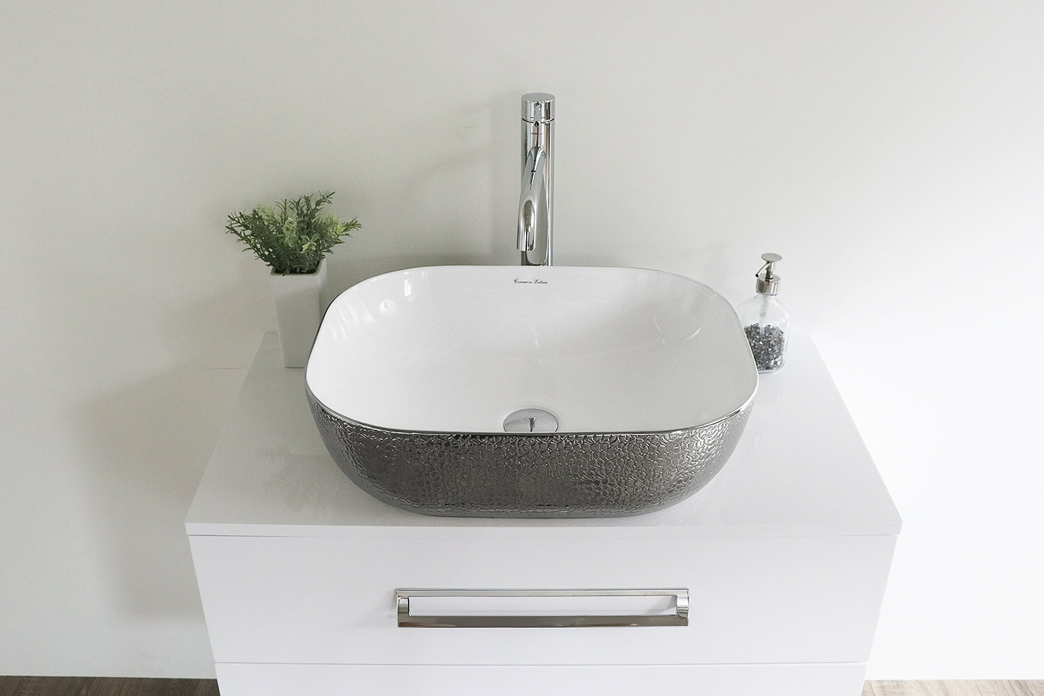 SILVER umyvadlo se zaoblenými rohy 50×39,5x14cm