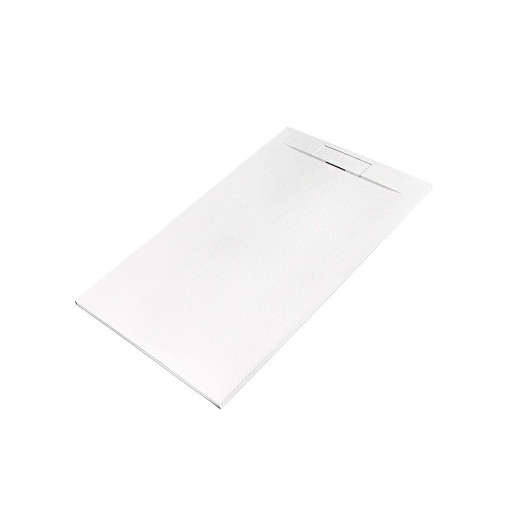 RIVER sprchová vanička z litého mramoru, obdélník, 160x80cm, bílá