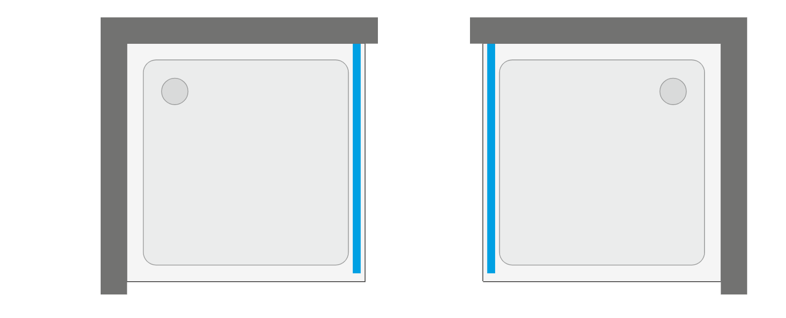ABILITY F1 pevná boční stěna 90 cm, chrom - abilityf1