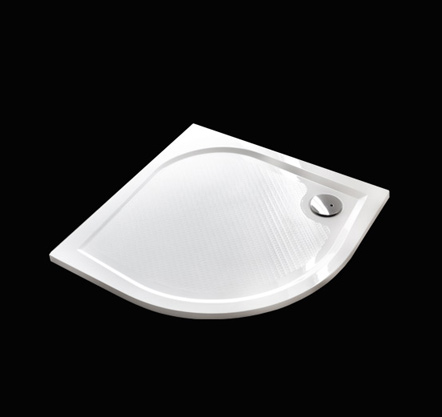 Bent 80 sprchová vanička z litého mramoru čtvrtkruhová s protiskluzovou úpravou