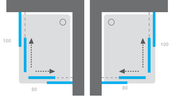 Sprchová zástěna Family R14 100x80cm CHROM - family-r4-model