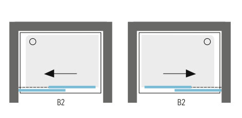 WELLNESS BLACK B2 140 Sprchové dveře zasouvací 137-141cm, sklo 6mm - wellness-black-b2-100-b-cfe674f8d5f98d8b