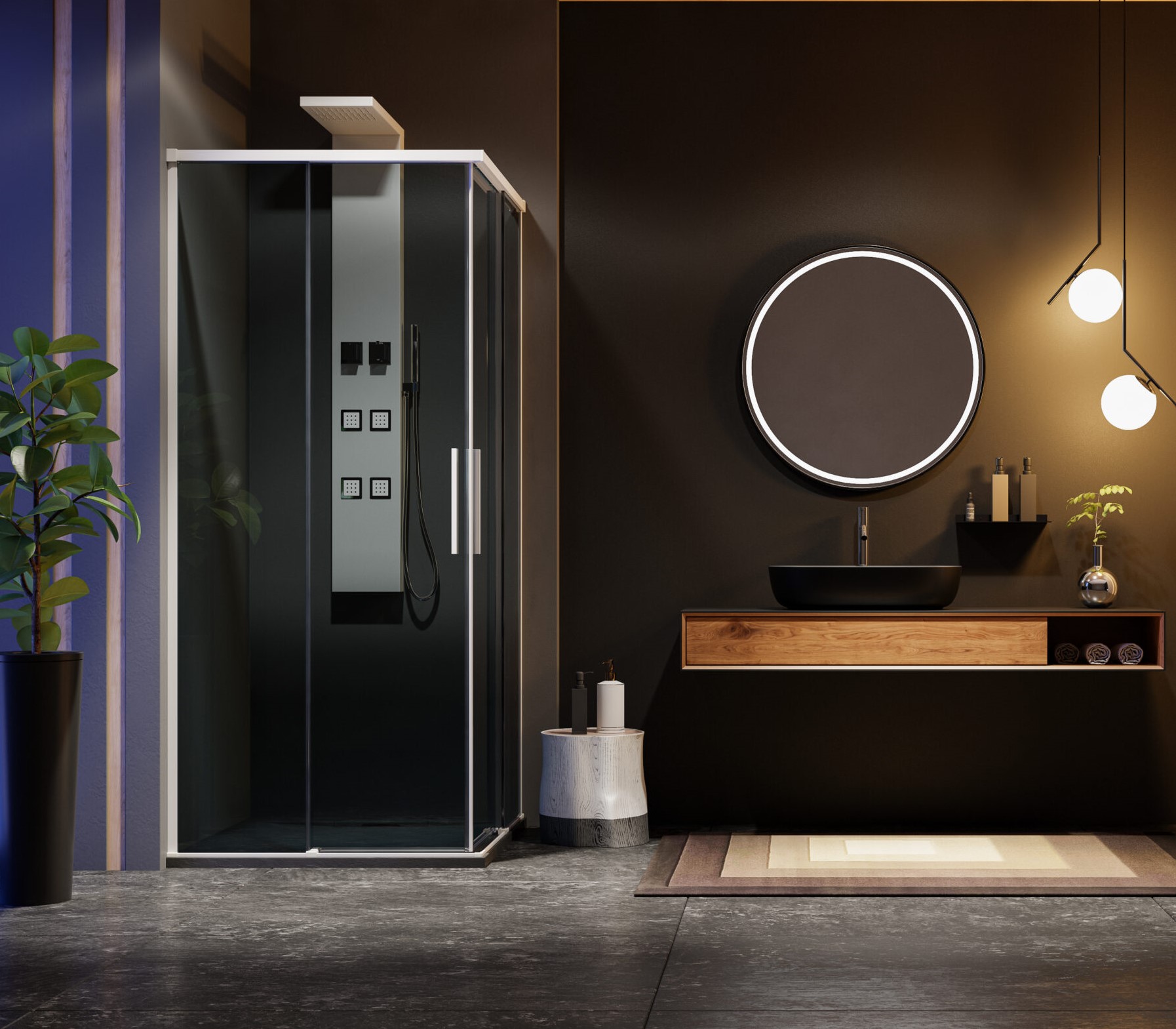 Čtvercová sprchová zástěna X-FAKTOR A4 100 cm s posuvnými dveřmi