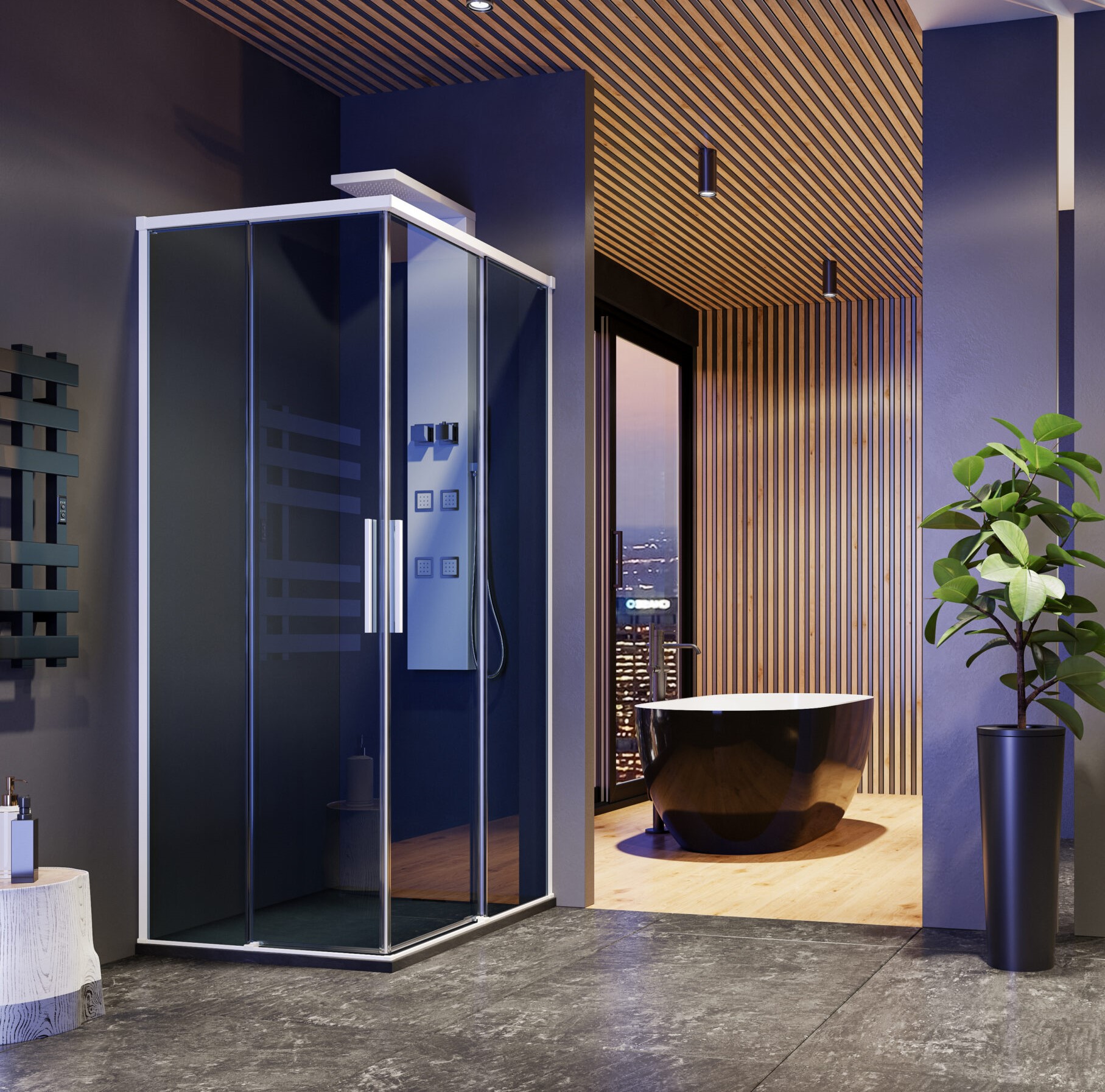 Sprchová zástěna X-FAKTOR R14 100x80 cm s posuvnými dveřmi