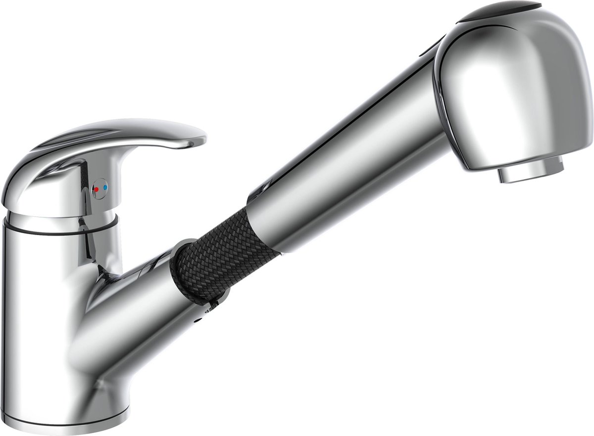 Dřezová baterie ABERDEEN, chromová, s výsuvnou sprchovou hlavicí 33370