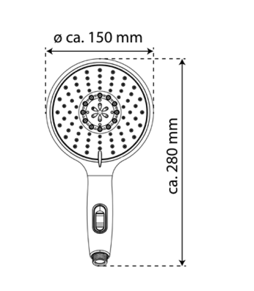 COOL ruční sprcha, 5 funkcí, chrom