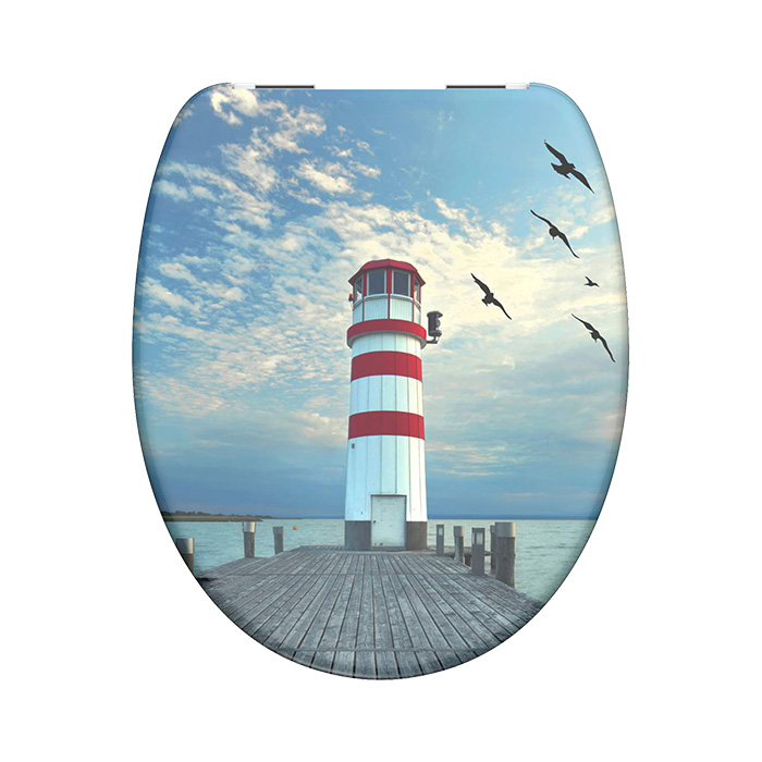 Duroplastové sedátko se zpomalovacím mechanismem SOFT-CLOSE Maják