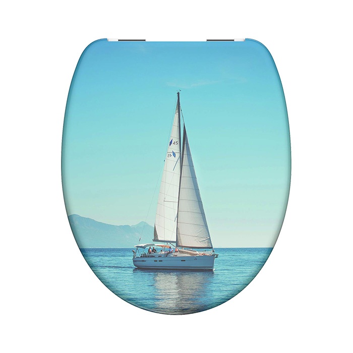 Duroplastové sedátko se zpomalovacím mechanismem SOFT-CLOSE Plachetnice