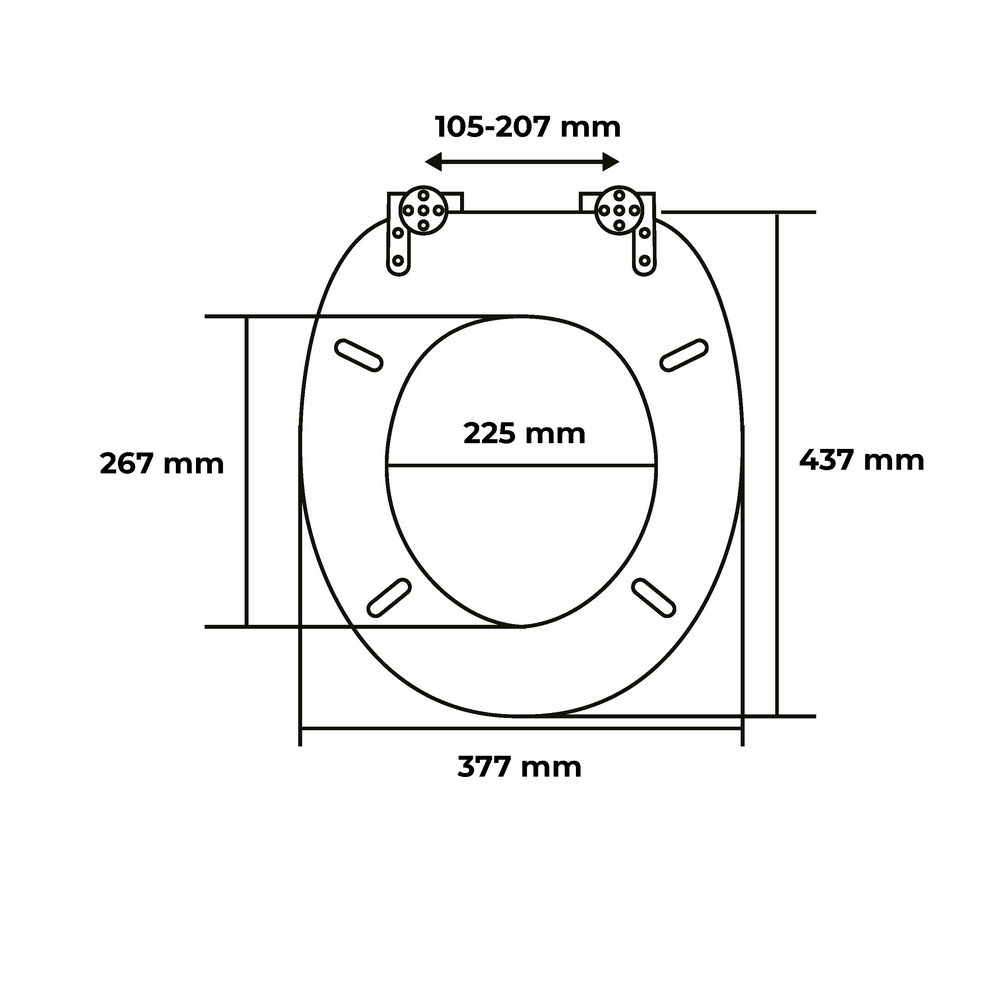 Wc sedátko se zpomalovacím mechanismem AWD Interior MDF Napoli 1701