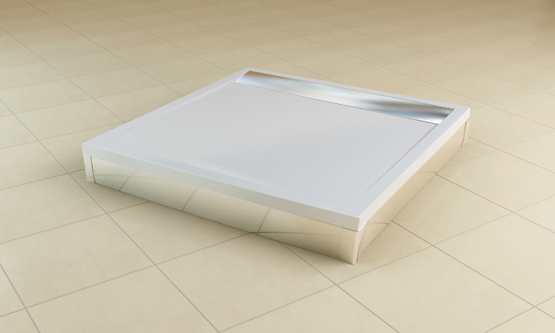 SanSwiss PWIL 100 100 50 Přední panel L hliník pro čtvercovou vaničku 100×100cm – aluchrom