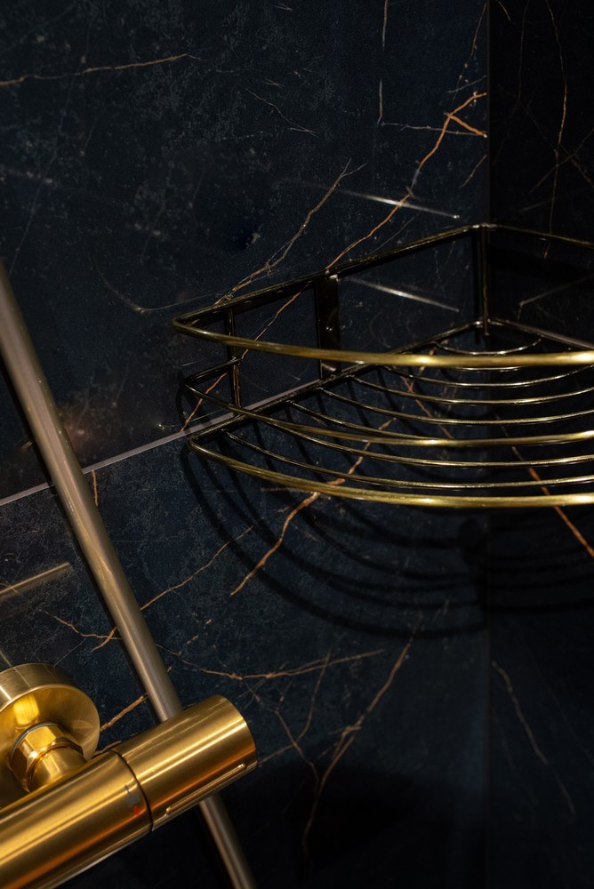 Drátěná police AWD Interior zlatá 1706