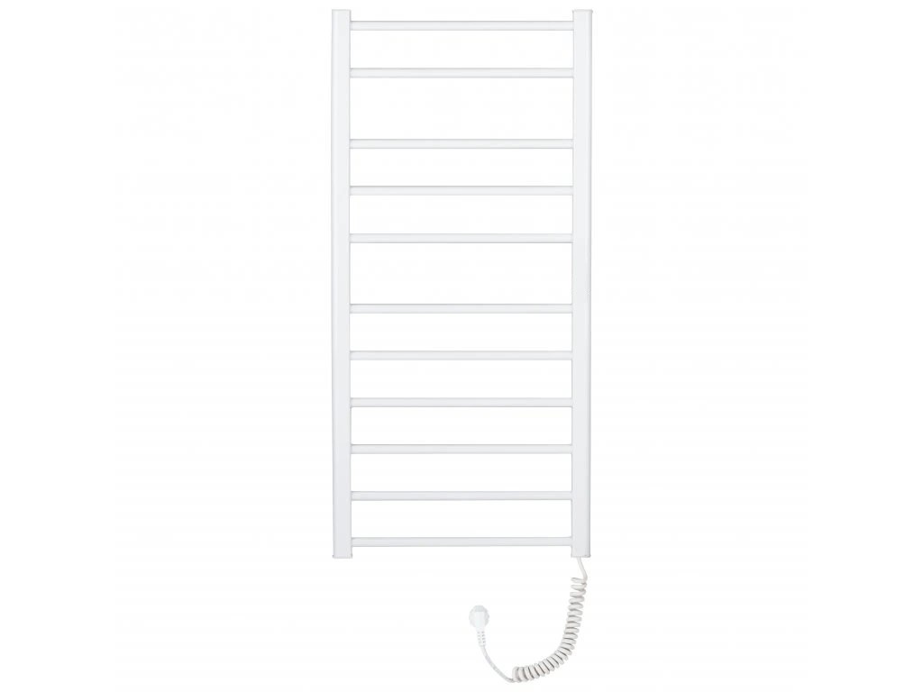 Elektrický sušák ručníků Domenico – 187 W – bílá lesklá – 1160×550 mm